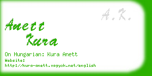 anett kura business card